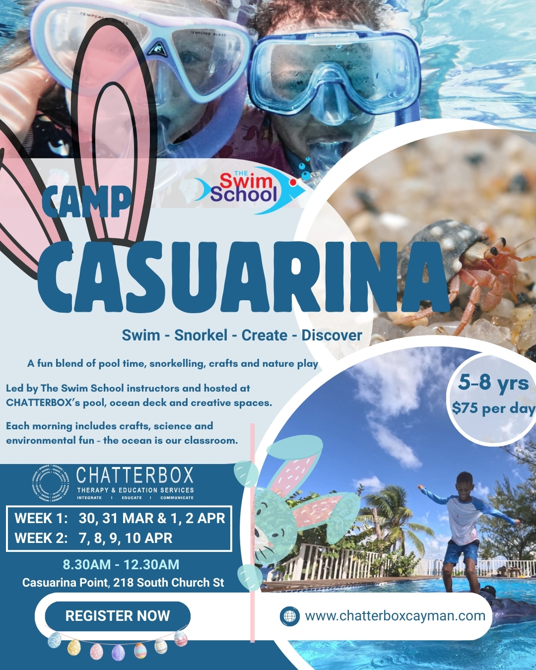 🐣🌸 CAMP Casuarina – Easter Camp is coming! 🌊🦀